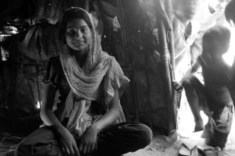 A Rohingya girl living in slum area in Cox's Bazar, Bangladesh. Since 1970s hundreds of thousands Rohingya refugees have influx into neighboring Bangladesh. (Photo © Lee Yu Kyung)  