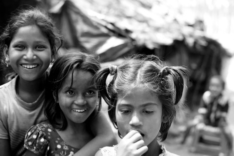 Rohingya children living in slum area in Cox’s Bazar, Bangladesh. Since 1970s hundreds of thousands Rohingya refugees have influxed into neighboring Bangladesh. Most of them have become unregistered refugees who have been living either unregistered camp or slums. (Photo © Lee Yu Kyung)