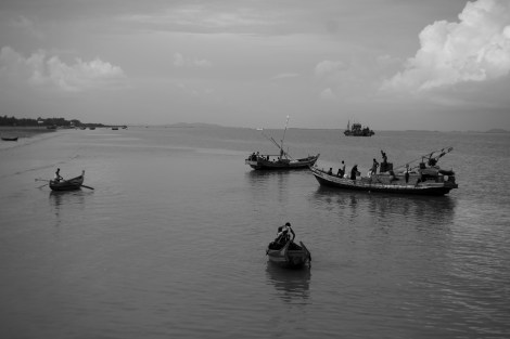 Many of residents in Sittwe used to be working on fishing boats. Ever since violence in 2012, however, Muslims fisher men have been all driven out of the port area as well as other part of the city. (Photo © Lee Yu Kyung)