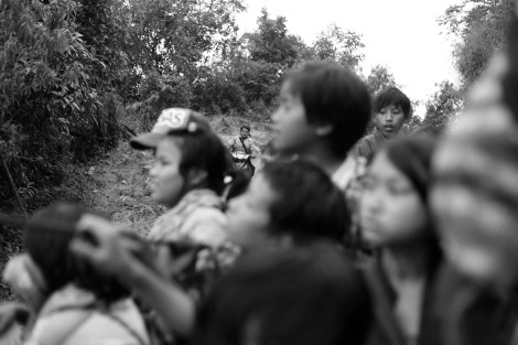 The cliffy bumping road was not suitable at all for driving any transport (Photo © Lee Yu Kyung 2013)