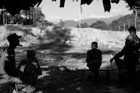 Cadres of ABSDF Northern Branch (ABSDF-NB) in Kachin state. ABSDF has celebrated 25th anniversary in 2013. It has signed a ceasefire with the government months earlier. KIA accommodates a few other armed groups in Kachin state with whom they wage joint-operation against the government troops at times. (Photo © Lee Yu Kyung)