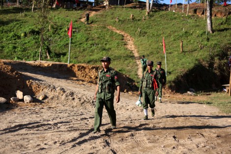 Cadres of ABSDF Northern Branch (ABSDF-NB) in Kachin state. ABSDF has celebrated 25th anniversary in 2013. It has signed a ceasefire with the government. KIA accommodates a few other armed groups in Kachin state with whom they wage joint-operation against the government troops at times. (Photo © Lee Yu Kyung)