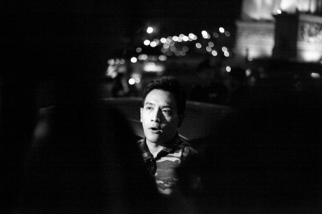 Ake Ottagone was talking to media. He is a pioneer of the campaign called ‘Respect  My Vote’ as he was shouting  “Respect My Vote!” in January 2014 at a press conference by Democrats, the party associated with conservatives and has a history of  boycotting election. (© Lee Yu Kyung 2014) 