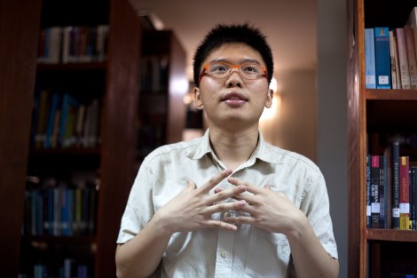 네티윗 초티팟파이산은 타이 역사상 최초의 양심적 병역 거부자다. 지난 해 (2014) 18세 생일 기념으로 병역거부 선언문을 발표했다. 잦은 쿠테타, 대시민학살, 역사왜곡 등 군인정치로 얼룩진 타이역사에 대한 거부선언이기도 하다. (© Lee Yu Kyung) 