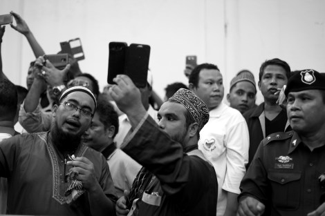 Almost everybody taking picture or video their protest. Rohingya Protest Bangkok. Stop the Military operation. End the Ethnic Cleansing © Lee Yu Kyung 2016