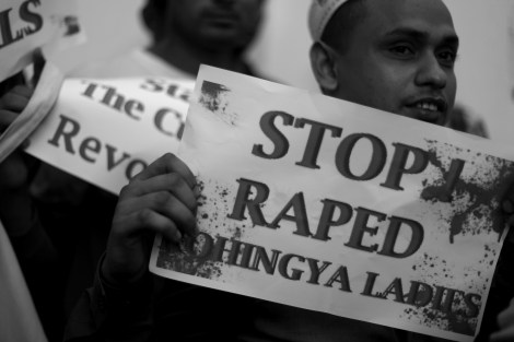 Stop to Rape!! Rohingya Protest Bangkok. Stop the Military operation. End the Ethnic Cleansing © Lee Yu Kyung 2016