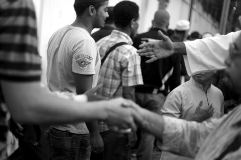 Shaking hands to finalized protest. Rohingya Protest Bangkok. Stop the Military operation. End the Ethnic Cleansing © Lee Yu Kyung 2016